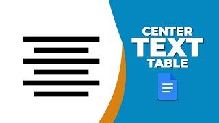 How to center text in Google Docs table