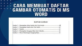 Cara Membuat Daftar Gambar Otomatis  Word