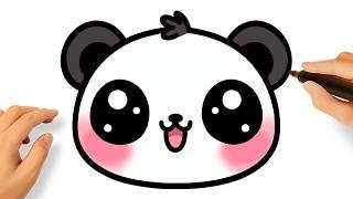 CÓMO DIBUJAR UN PANDA KAWAII FACIL 