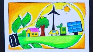 Conserve energy protect environment painting|Conserve energy protect environment Drawing|SaveEnergy