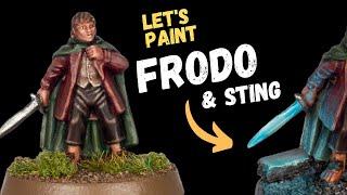 How to paint Frodo & Glowing sword - The Lord of the Rings Middle Earth SBG