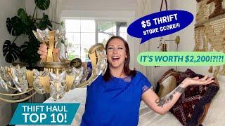 THRIFT HAUL! My TOP 10 Thrifted Finds! Bohemian Modern Thrifted Design | Best Goodwill Finds of 2020