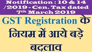 GST Registration Threshold & Rules amended, GST Registration के नियम में आये बड़े बदलाव