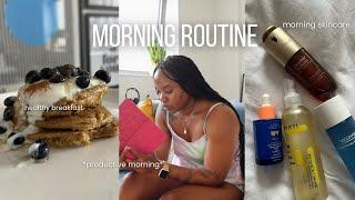 Morning routine ️ healthy breakfast, skincare, small wins, 75 hard challenge and more