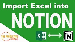 How to Import a Microsoft Excel file into Notion