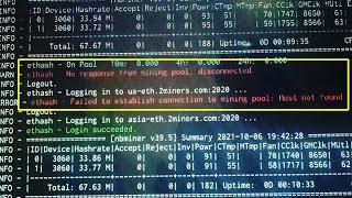 How Fix Hive OS Mining Rig Error "No response from mining pool, Disconnected"