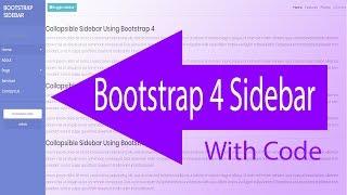 Bootstrap 4 sidebar menu with submenu responsive  with code 2018