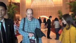 Paul Wix Wickens leaving The Peninsula Tokyo for Tokyo Dome on Thursday November 21 2013