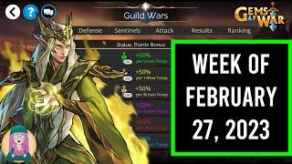 Gems of War - Guild Wars GREEN Attack for the Week of February 27, 2023