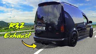 *LOUD* R32 STRAIGHT PIPE Exhaust for the Caddy Van! + Caddy Vs Caddy Drag race!