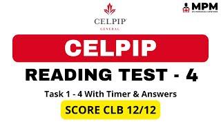 CELPIP Reading Mock Test - 4 (With Answers) | Celpip Reading Test Practice