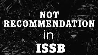 Not Recommendation in ISSB