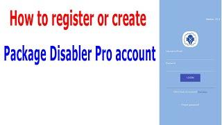 How to register or create a Package Disabler Pro account