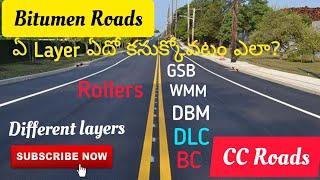 Types of Roads-Different Layers-GSB, WMM, Bitumen Coat