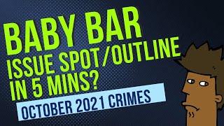 Issue spot and outline Oct 2021 Criminal Law Exam. Writing for the FYLSE Baby Bar