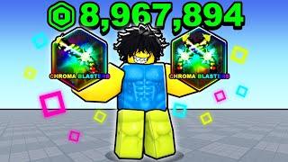 I Spent $4,534,741 For NEW DUAL CHROMA BLASTERS In Blade Ball