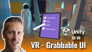 Unity VR XR Interaction Toolkit Grabbable UI Canvas Tablet