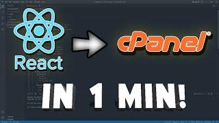 How to Deploy React App to cPanel IN 1 MIN!