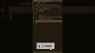 C Program to Find ASCII Value of a Character |#learn_programming_1200