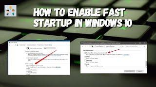 How to enable fast startup in windows 10