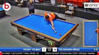 3 Cushion Billiards TOLGAHAN KİRAZ vs VEDAT YILMAZ | 1.LEAGUE PLAYOFF FİNAL 1/8 ANKARA