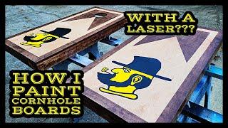 How I Paint Cornhole Boards