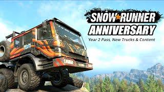 Snowrunner new Anniversary DLC, New Trucks, Year 2 Pass & new content