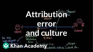 Attribution theory - Attribution error and culture | Individuals and Society | MCAT | Khan Academy