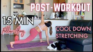 15 MIN NO EQUIPMENT Cool Down & Stretching HOME WORKOUT | COVID 2020 | QUARANTINE | FitGrit