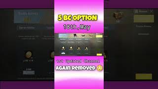 5 BC OPTION REMOVE AGAIN  | PUBG LITE 5 BC OPTION NOT SHOWING | 5 BC PROBLEM  #short