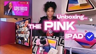 PINK 🩷 IPAD UNBOXING + setup ! 10th gen & accessories