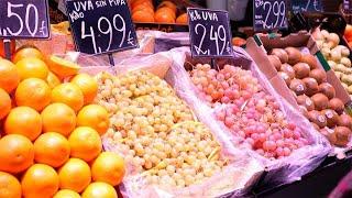 Uvas, pescado y carne, productos estrella del Mercado Central para Nochevieja