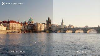 With & Without Circular Polarizers Filter Effect Comparison | K&F CONCEPT True Color CPL Filter Test