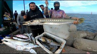 Buruan mancing ‼️ momen angin kencang tapi hasilnya di luar dugaan || batrean dam ijo priok