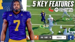 5 Key Features From College Football 25 Gameplay First Look!