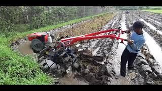 Traktor baru diesel kubota RD 85 DI 2S ,rangka  Quick G 1000 membuat bedengan basah bekas padi