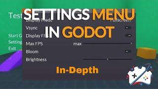 How To Make a Settings Menu In Godot In-Depth #GoGodotJam