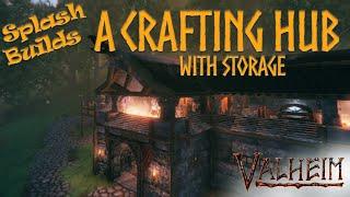 Let's build a simple crafting hub with storage - Vanilla Valheim build guide