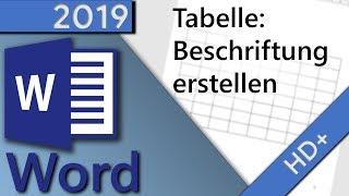 Word Tabelle beschriften in 1 MINUTE (HD 2019)