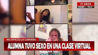 Tuvo sexo... ¡En plena clase virtual!