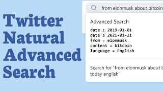 Easy Twitter Advanced Search with Quantleaf Query