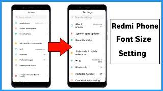 Redmi Font Size Change | How To Change Font Size In Redmi | How To Change Font Size In Redmi Note 10