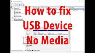 How to fix USB Device not Recognized No media please insert a disk into removable disk