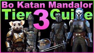 Tier 3 - Bo Katan Mandalor Unlock Guide - tips tricks strategy turn order mods all made EASY - SWGOH