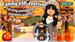 FAMILY FALL FESTIVAL *BIG PUMPKIN!* | Roblox Berry Avenue Roleplay