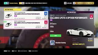 Forza Horizon 5 Auction House Sniping Lamborghini Gallardo Spyder!!