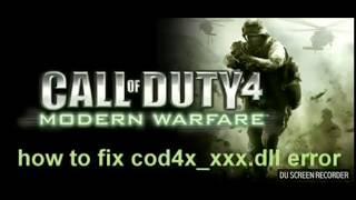 how to fix cod4x_xxx.dll error