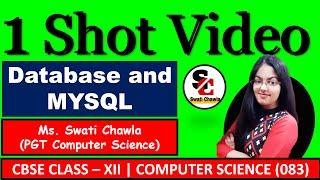Database and MySql Class 12 | MySQL 1 Shot Video |  Class 12 Computer Science with Python