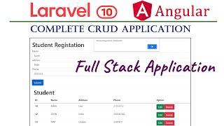 Laravel 10  Angular Complete Crud Application