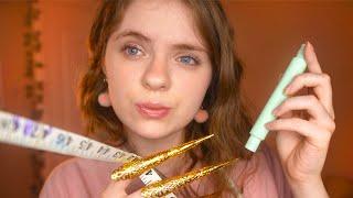 ASMR Measuring You BEFORE Sleep! Roleplay, drawing on your face visuals